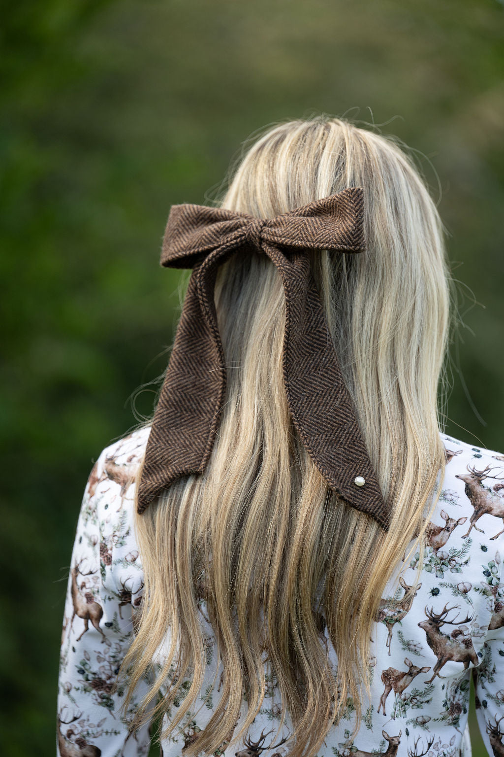 Herringbone Tweed Eldon Hair Bow