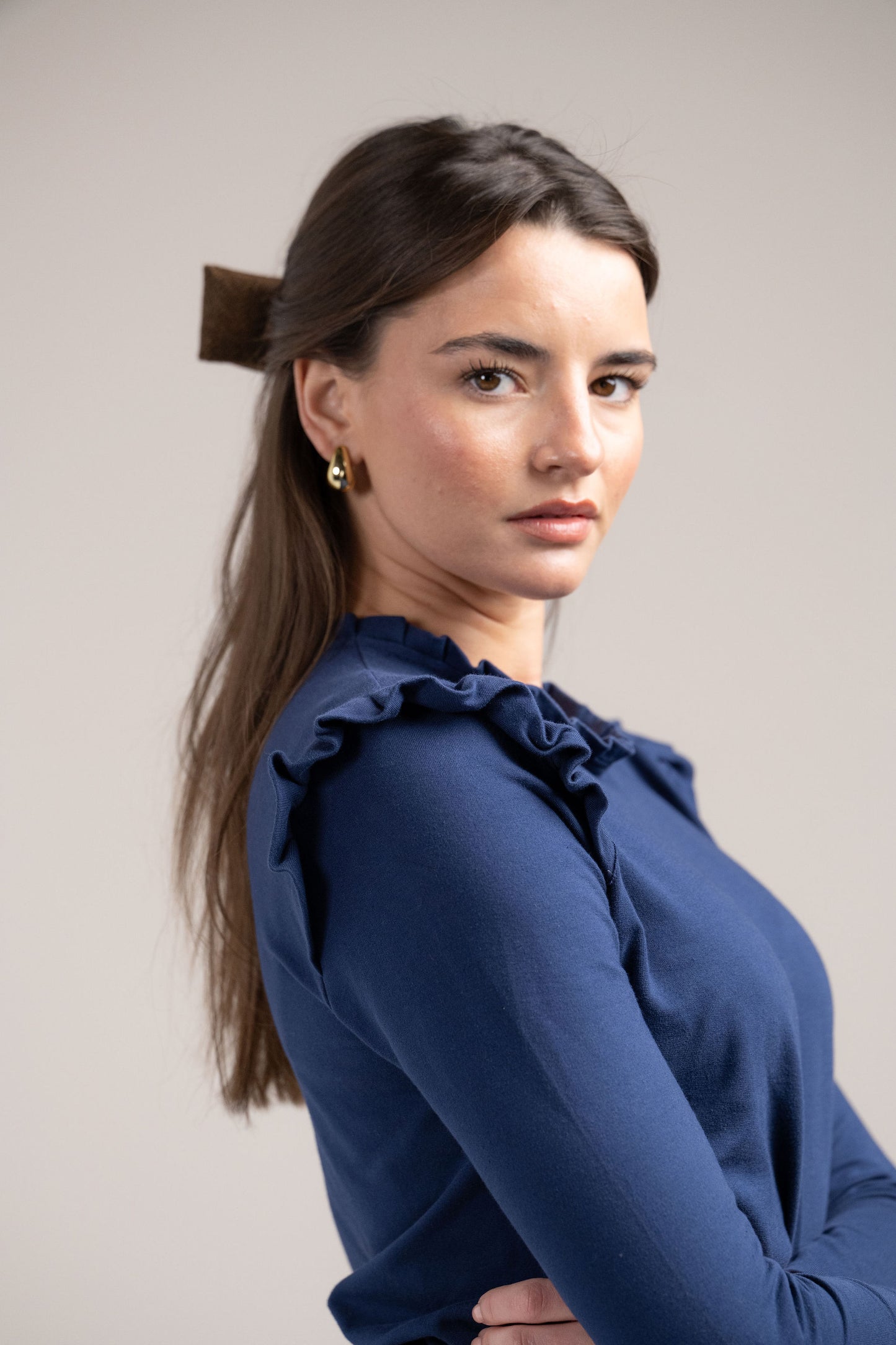 Herringbone Tweed Eldon Hair Bow