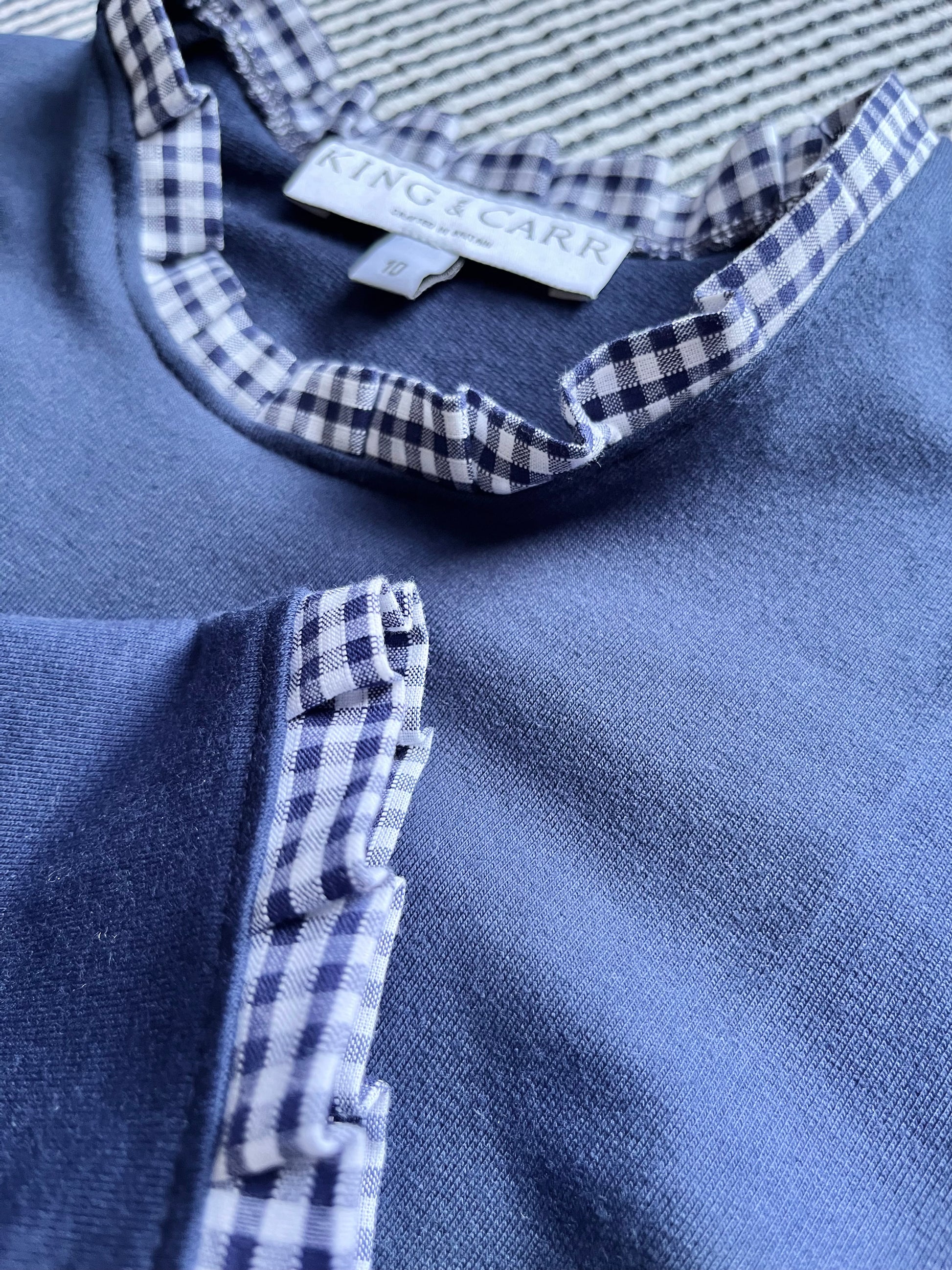 Navy Rudford Top close up detail product image