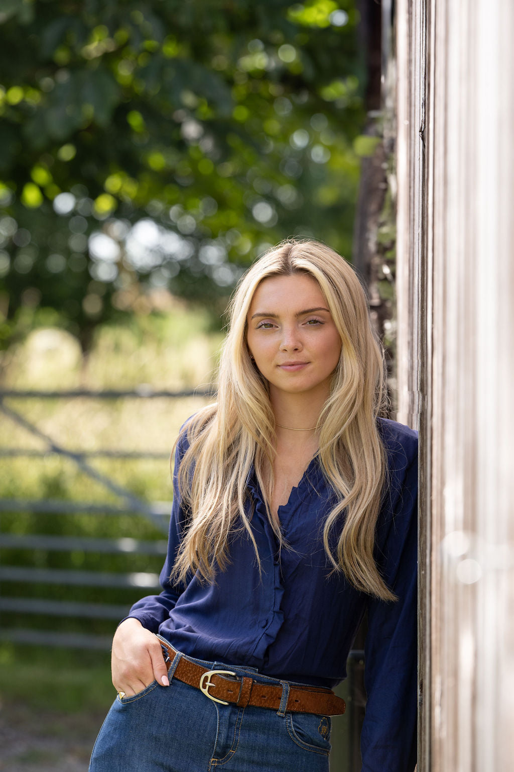 Navy Pembridge Blouse