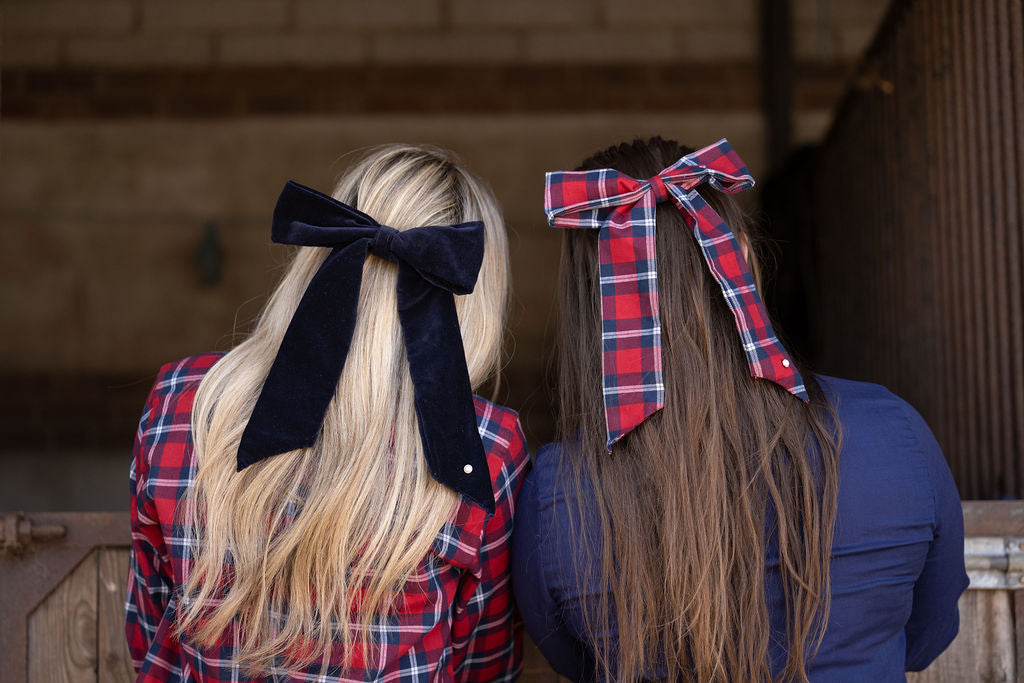 Red Tartan Eldon Hair Bow