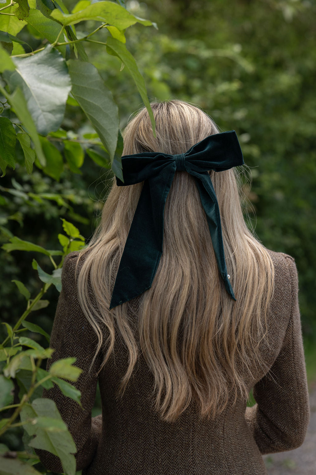 Forest Green Velvet Eldon Hair Bow