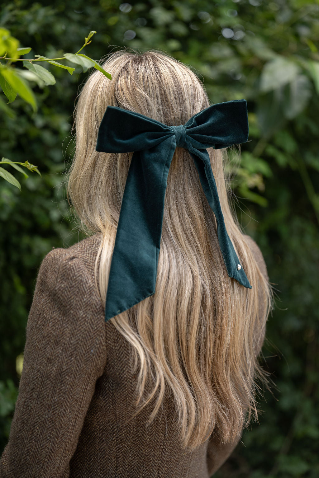 Forest Green Velvet Eldon Hair Bow