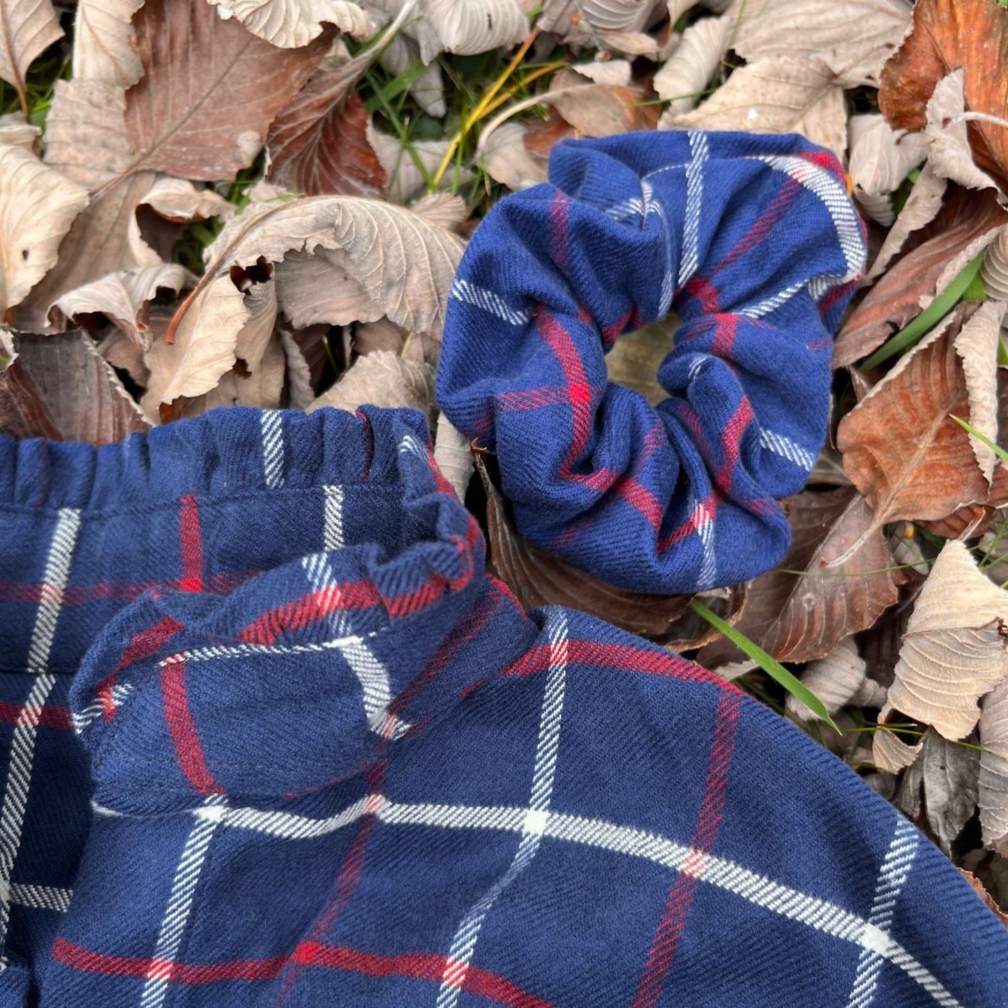 Blue Tartan Somerley Scrunchie